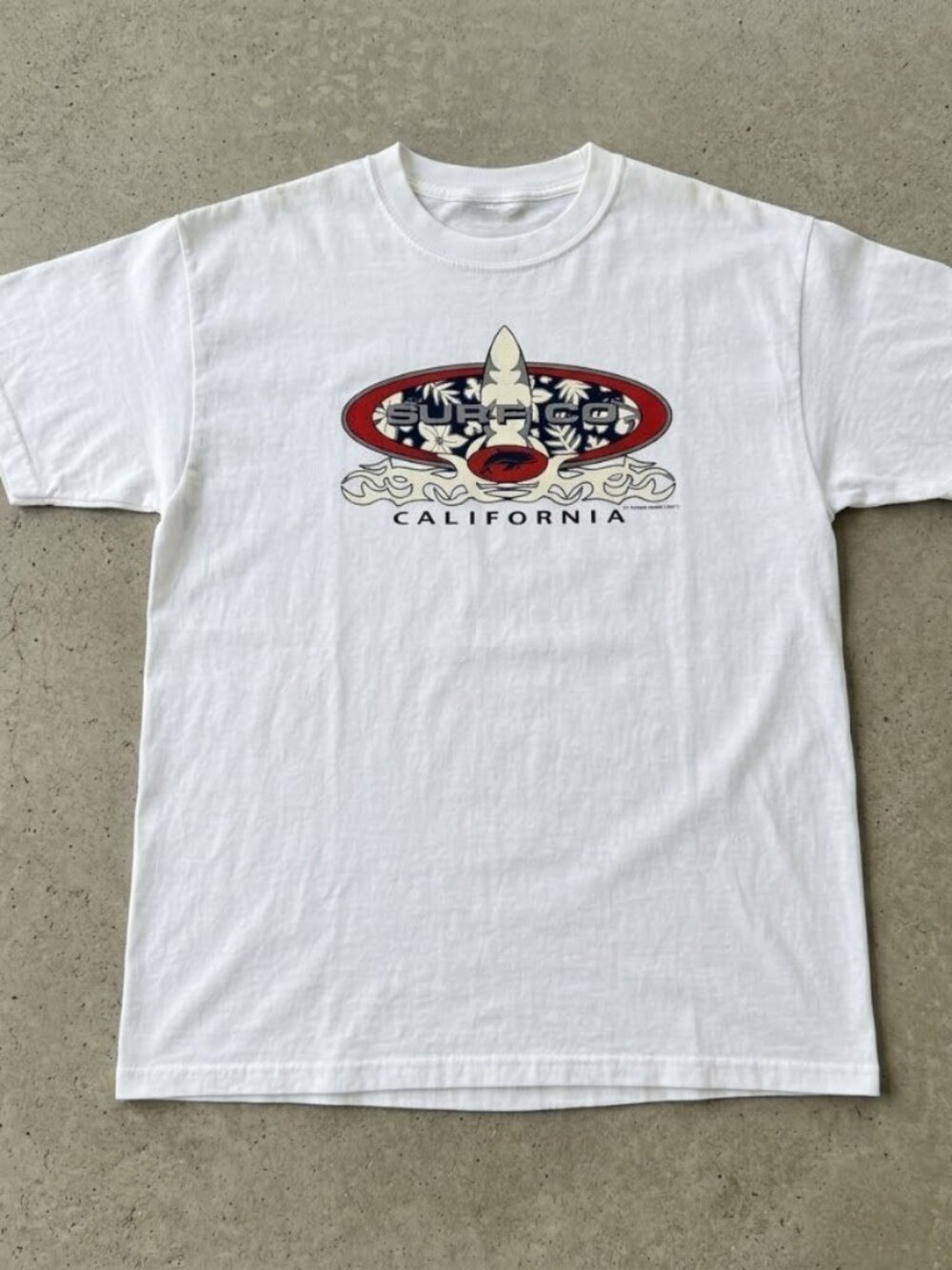 Surfico California Tribal Oval Surfboard T-Shirt White